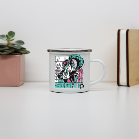 Anime sniper girl enamel camping mug outdoor cup colors - Graphic Gear