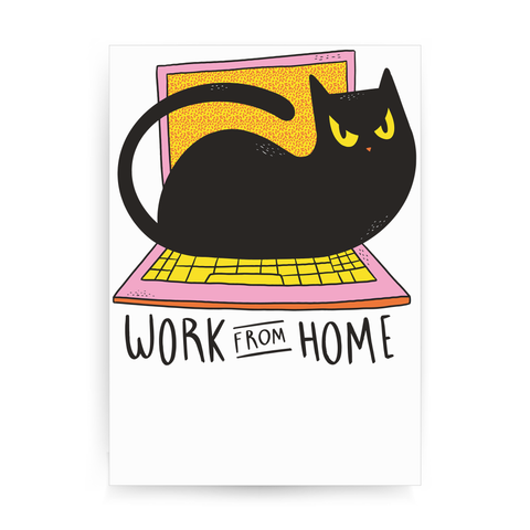 Home office cat print poster wall art decor - Graphic Gear