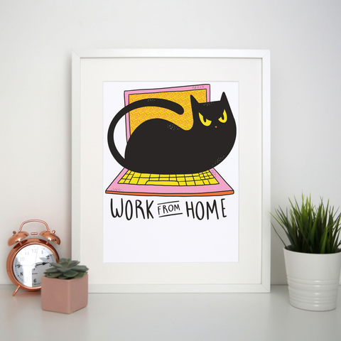 Home office cat print poster wall art decor - Graphic Gear