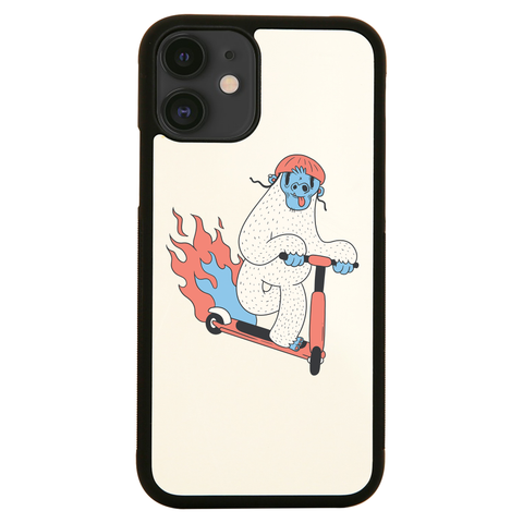 Yeti riding scooter iPhone case cover 11 11Pro Max XS XR X - Graphic Gear