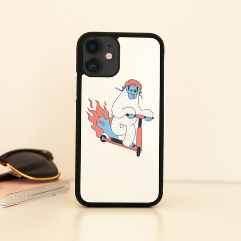 Yeti riding scooter iPhone case cover 11 11Pro Max XS XR X - Graphic Gear