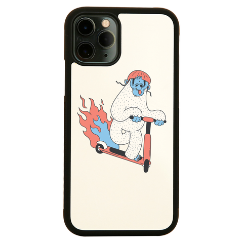 Yeti riding scooter iPhone case cover 11 11Pro Max XS XR X - Graphic Gear