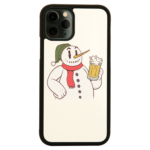 Snowman drinking beer iPhone case cover 11 11Pro Max XS XR X - Graphic Gear