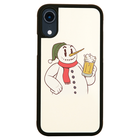 Snowman drinking beer iPhone case cover 11 11Pro Max XS XR X - Graphic Gear
