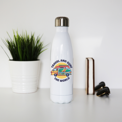 Travel and surf water bottle stainless steel reusable - Graphic Gear