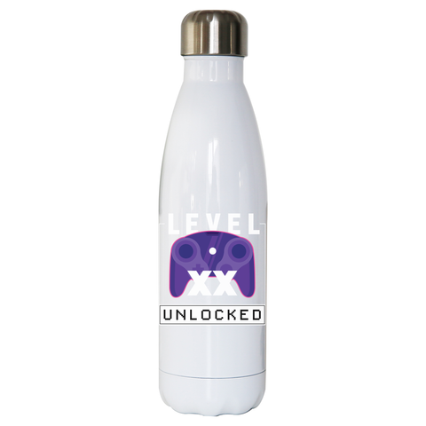 Level xx unlocked water bottle stainless steel reusable - Graphic Gear