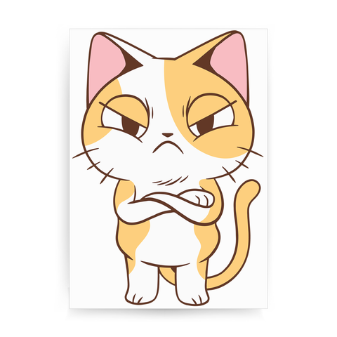 Angry kitten print poster wall art decor - Graphic Gear