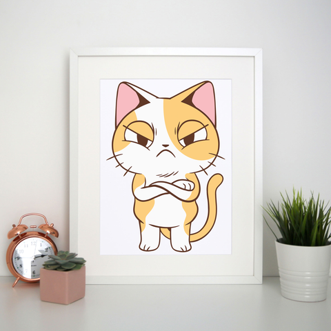Angry kitten print poster wall art decor - Graphic Gear