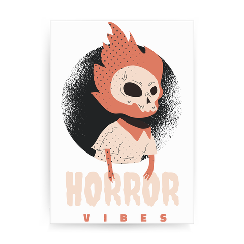 Horror vibes halloween print poster wall art decor - Graphic Gear