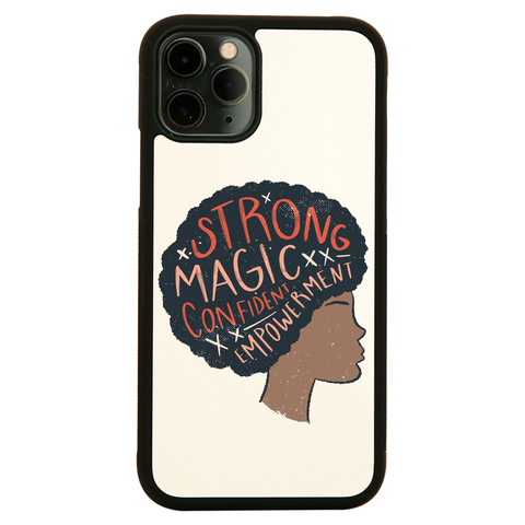 Proud afro woman quote iPhone case cover 11 11Pro Max XS XR X - Graphic Gear