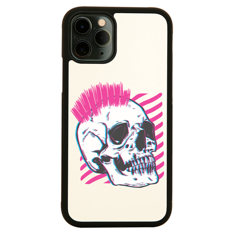Punk skull glitch iPhone case cover 11 11Pro Max XS XR X - Graphic Gear
