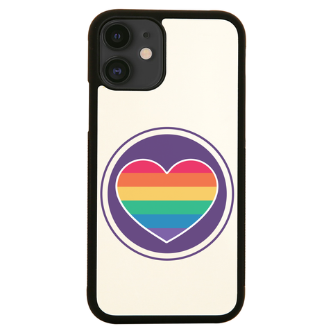 Rainbow heart iPhone case cover 11 11Pro Max XS XR X - Graphic Gear