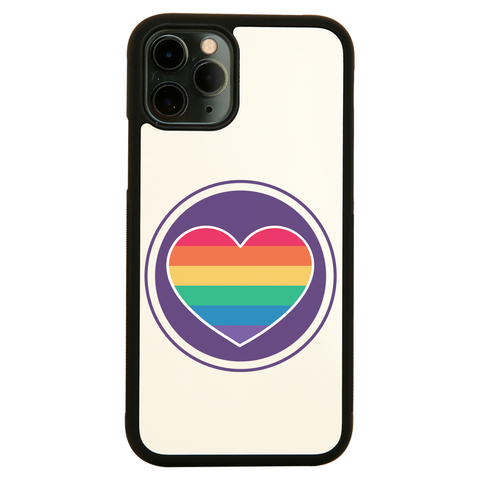 Rainbow heart iPhone case cover 11 11Pro Max XS XR X - Graphic Gear