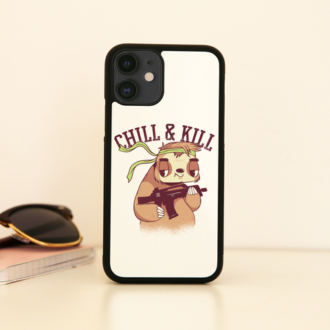 Chill & kill sloth iPhone case cover 11 11Pro Max XS XR X - Graphic Gear