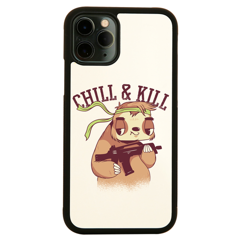 Chill & kill sloth iPhone case cover 11 11Pro Max XS XR X - Graphic Gear