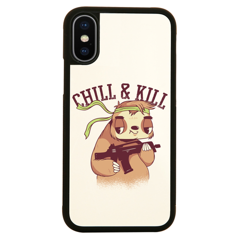 Chill & kill sloth iPhone case cover 11 11Pro Max XS XR X - Graphic Gear