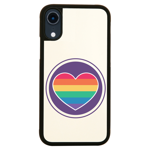 Rainbow heart iPhone case cover 11 11Pro Max XS XR X - Graphic Gear