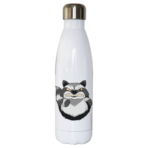 Angry raccoon water bottle stainless steel reusable - Graphic Gear