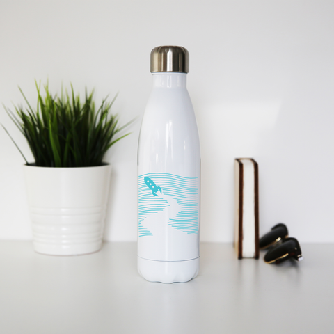 Rocketship path water bottle stainless steel reusable - Graphic Gear