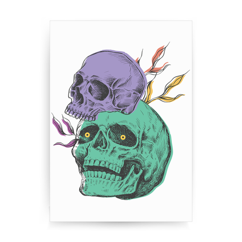 Creepy skulls print poster wall art decor - Graphic Gear