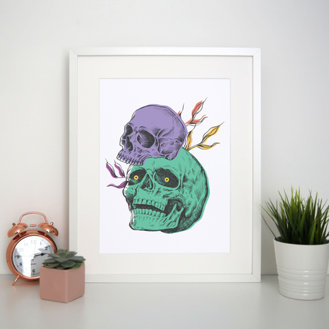 Creepy skulls print poster wall art decor - Graphic Gear