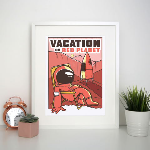 Mars vacation print poster wall art decor - Graphic Gear