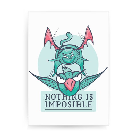 Nothing is impossible print poster wall art decor - Graphic Gear