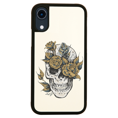 Flower skull iPhone case cover 11 11Pro Max XS XR X - Graphic Gear