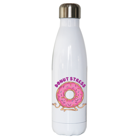 Donut stress water bottle stainless steel reusable - Graphic Gear