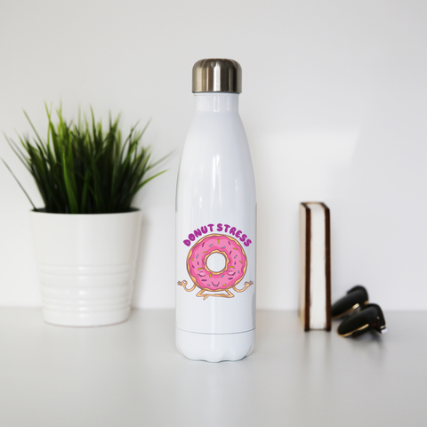 Donut stress water bottle stainless steel reusable - Graphic Gear
