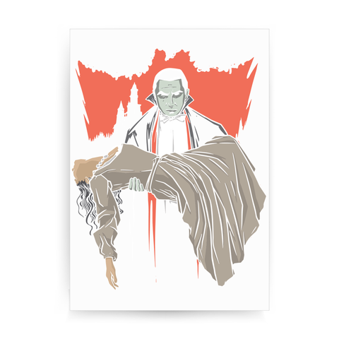 Dracula and woman print poster wall art decor - Graphic Gear