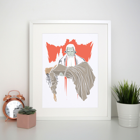 Dracula and woman print poster wall art decor - Graphic Gear