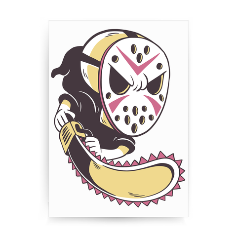 Grim reaper hockey mask print poster wall art decor - Graphic Gear