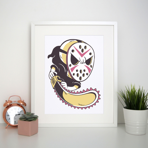Grim reaper hockey mask print poster wall art decor - Graphic Gear