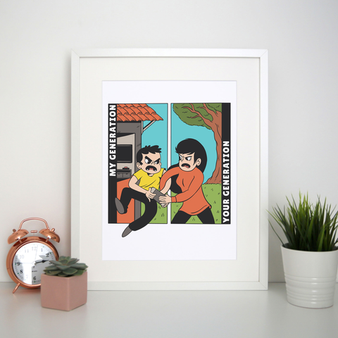 Generation cartoons print poster wall art decor - Graphic Gear