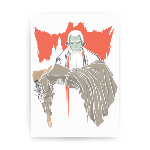 Dracula and woman print poster wall art decor - Graphic Gear