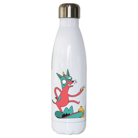 Drunk chihuahua water bottle stainless steel reusable - Graphic Gear