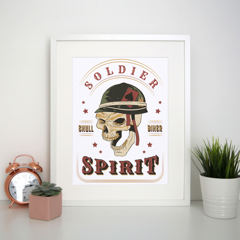 Skull soldier print poster wall art decor - Graphic Gear