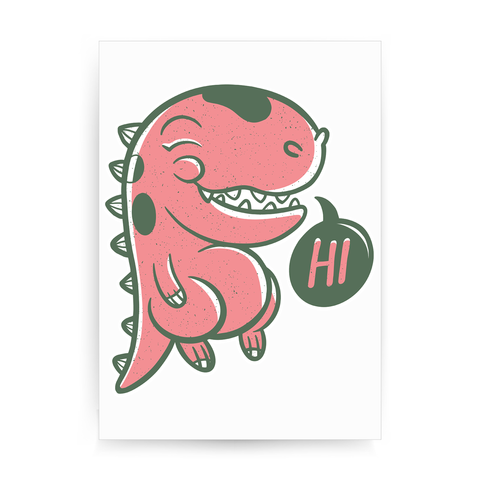 Cute dinosaur print poster wall art decor - Graphic Gear