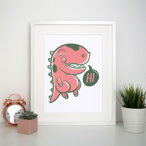 Cute dinosaur print poster wall art decor - Graphic Gear