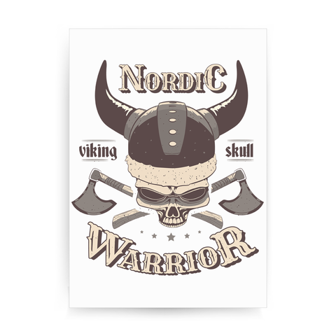 Skull viking print poster wall art decor - Graphic Gear