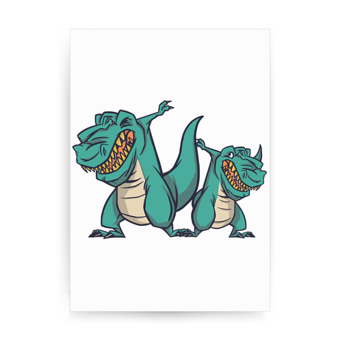 Dabbing dinosaurs print poster wall art decor - Graphic Gear
