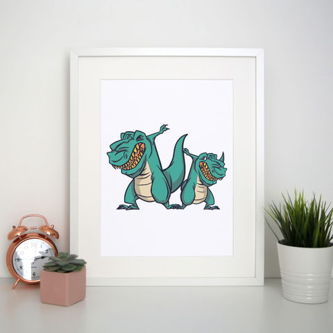 Dabbing dinosaurs print poster wall art decor - Graphic Gear