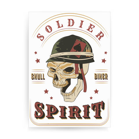 Skull soldier print poster wall art decor - Graphic Gear