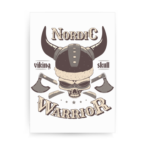 Skull viking print poster wall art decor - Graphic Gear
