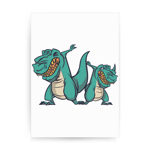Dabbing dinosaurs print poster wall art decor - Graphic Gear