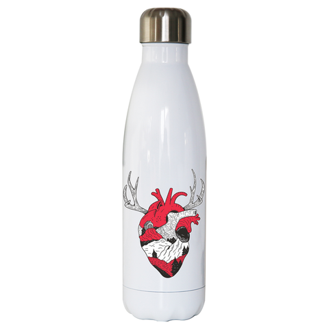 Forest heart water bottle stainless steel reusable - Graphic Gear