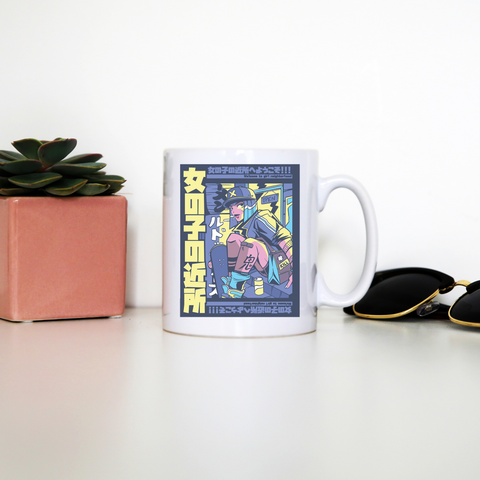 Urban anime girl mug coffee tea cup - Graphic Gear