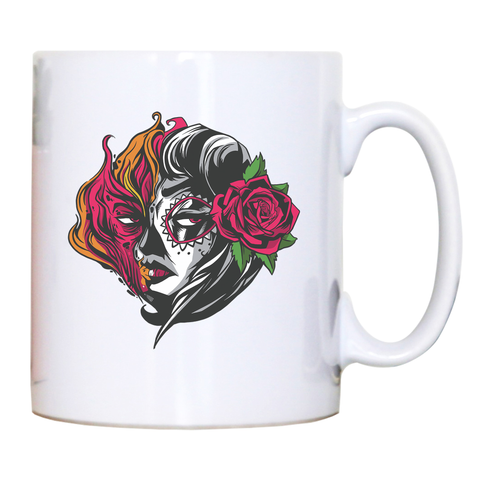 Mexican fire girl mug coffee tea cup - Graphic Gear