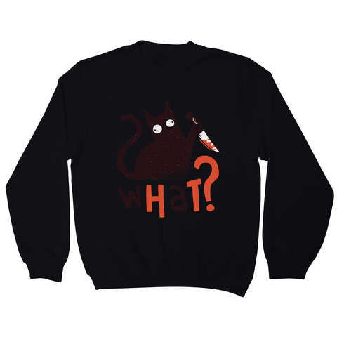 Murder cat funny scary sweatshirt - Graphic Gear